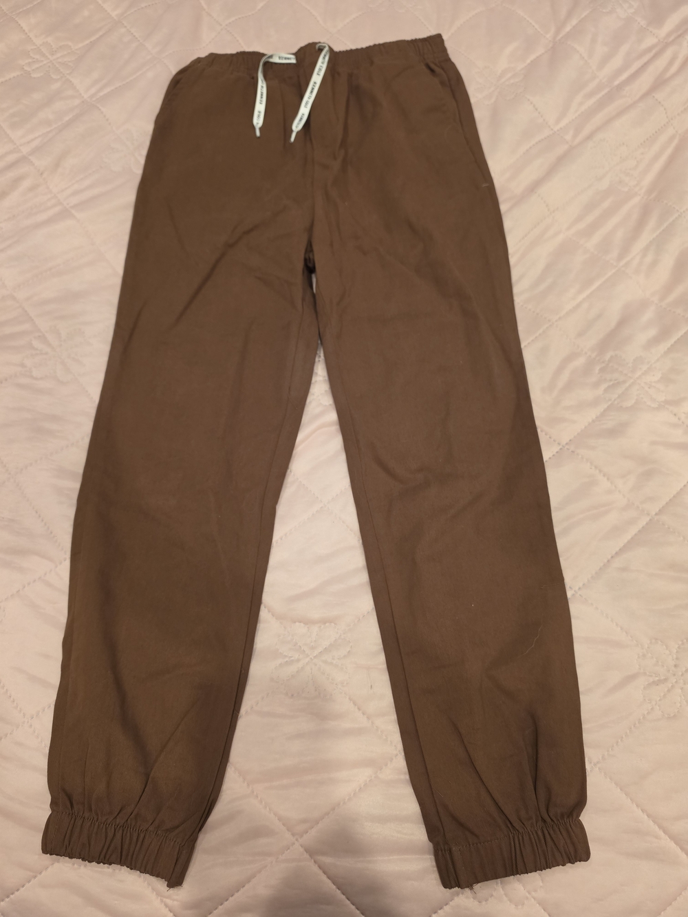 Kenneth Cole Brown Elastic Cuff Jogger Pants